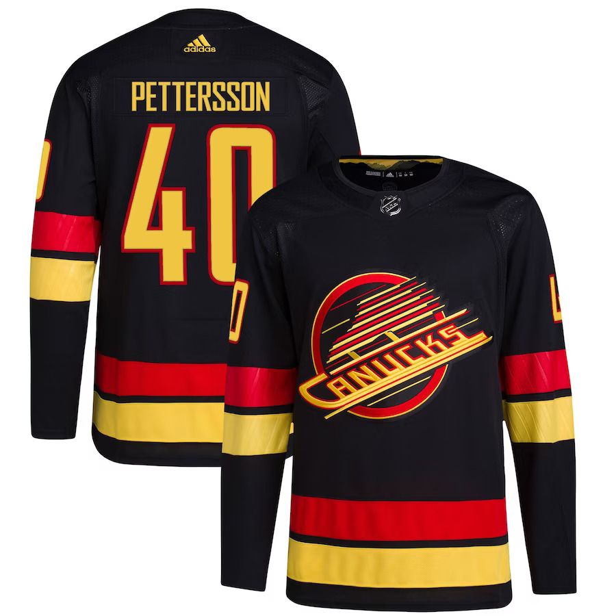 Men Vancouver Canucks #40 Elias Pettersson adidas Black Alternate 2022-23 Primegreen Authentic Pro Player NHL Jersey->vancouver canucks->NHL Jersey